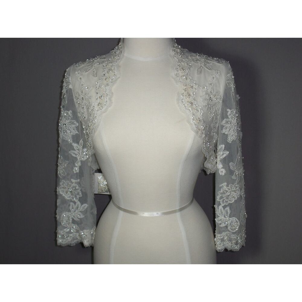 beaded bolero, beaded bolero, bridal jacket bridal cover up, ivory beaded jacket